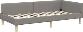 vidaXL Κρεβάτι Γωνίας Taupe 100 x 200 cm ύφασμα