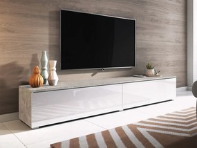 Έπιπλο τηλεόρασης  Lowboard D 180-Γκρι - Λευκό