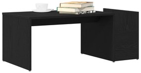 vidaXL Τραπεζάκι καφέ Μαύρο Δρυς 90x45x35 εκ. Από ξύλο