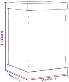 vidaXL Κουτί Βιτρίνα Διάφανο 14 x 14 x 22 εκ. Ακρυλικό