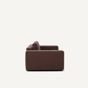 Καναπές 3 θέσεων compact από λινό βελούδο, SKANDER