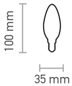 InLight Ε14 LED Filament C35 5watt με μελί κάλυμμα (7.14.05.40.1)