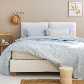 Σεντόνια FL6233 (Σετ 3τμχ) Blue Palamaiki Single 170x260cm 100% Cotton