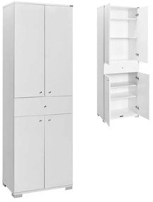 Ντουλάπα ρούχων Diamond Megapap δίφυλλη σε χρώμα λευκό 60x38x187εκ.-GP009-0048