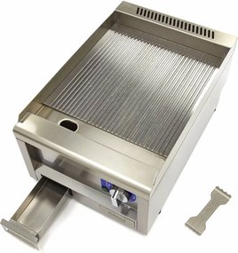 Commercial Grade Griddle - Grooved - Single Unit - 60cm Deep - Electric