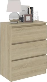 vidaXL Συρταριέρα Sonoma Δρυς 60 x 35 x 76 εκ. Επεξεργασμένο Ξύλο