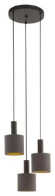 Φωτιστικό Οροφής 97684 Brown Concessa 1 Eglo Metal, Fabric