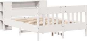 vidaXL Κρεβάτι Βιβλιοθήκη Χωρίς Στρώμα 120x200 εκ Μασίφ Ξύλο Πεύκο