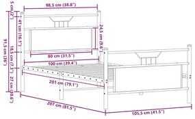 ΠΛΑΙΣΙΟ ΚΡΕΒΑΤΙΟΥ ΚΑΠΝΙΣΤΗ ΔΡΥΣ 100X200 ΕΚ. ΕΠΕΞΕΡΓΑΣΜΕΝΟ ΞΥΛΟ 4106756