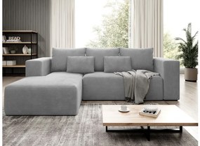 Γωνιακός καναπές - Κρεβάτι Striper με αποθηκευτικό χώρο, Γκρι - Αριστερή Γωνία - PL4567