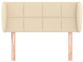 Κεφαλάρι με Πτερύγια Κρεμ 83 x 23 x 78/88 εκ. Υφασμάτινο - Κρεμ