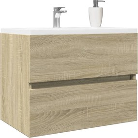 vidaXL Ντουλάπι Νιπτήρα Sonoma Δρυς 60x38,5x45 εκ. Επεξεργασμένο Ξύλο