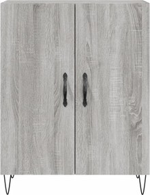 vidaXL Ντουλάπι Γκρι Sonoma 69,5 x 34 x 180 εκ. Επεξεργασμένο Ξύλο