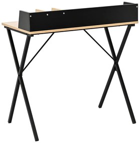 Γραφείο Zervan σε Oak με Μαύρο Μεταλλικό Πόδι 80x50x84 εκ. 80x50x84 εκ.