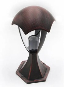Adeleq Φανάρι Αλουμινίου Επιδαπέδιο H33cm L19cm Ντουί E27 IP44 Σκουριά Ρουστίκ 9-036481