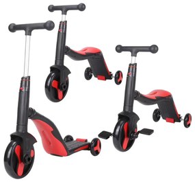 Πατίνι Scooter G&amp;C 3 Σε 1 Μαύρο/Κόκκινο HD868