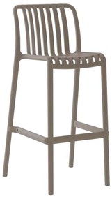 MODA Σκαμπό Bar Στοιβαζόμενο PP - UV Protection, Απόχρωση Mocha 38x47x75/102cm