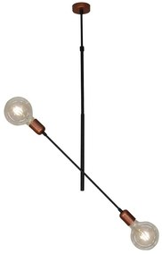 Φωτιστικό Οροφής Κρεμαστό Led HL-3524-2 77-3795 Eric Copper & Black Homelighting Metal