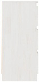 vidaXL Κομοδίνα 2 τεμ. Λευκά 40 x 29,5 x 64 εκ. από Μασίφ Ξύλο Πεύκου