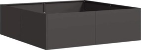 vidaXL Ζαρντινιέρα Μαύρη 100x100x30 εκ. από Χάλυβα
