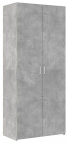vidaXL Ντουλάπι Γκρι Σκυροδέματος 80x42,5x185 εκ. Επεξεργασμένο Ξύλο