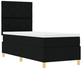 vidaXL Κρεβάτι με Στρώμα Μαύρο 80x200 εκ. Ύφασμα