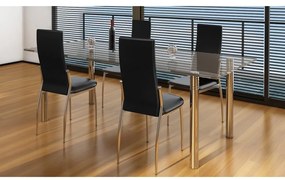 vidaXL Καρέκλες Τραπεζαρίας 4 τεμ. Μαύρες από Συνθετικό Δέρμα