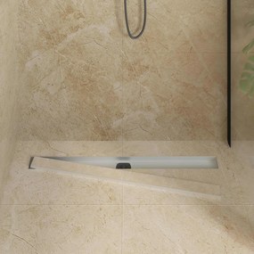 vidaXL Σιφόνι ντους 2-σε-1 με 360° σιφόνι Ασημί 90 cm