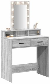 vidaXL Τραπέζι περιποίησης Γκρι 79 x 41 x 140 εκ. Επεξεργασμένο ξύλο