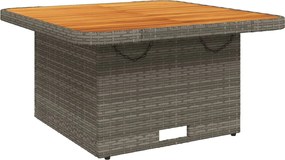 vidaXL Σετ Τραπεζαρίας Κήπου 5 τεμ. Γκρι Συνθ. Ρατάν με Μαξιλάρια