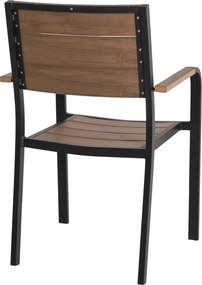 ΠΟΛΥΘΡΟΝΑ ΑΛΟΥΜΙΝΙΟΥ SAGA ΜΑΥΡΗ ΜΕ POLYWOOD HM5127.03 56x55x85,5Yεκ.