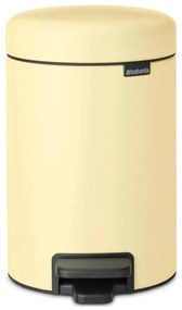 Κάδος απορριμμάτων με πεντάλ Brabantia NewIcon 1008836, 3 L, Ομαλό κλείσιμο, Αντιολισθητική βάση, Κίτρινο