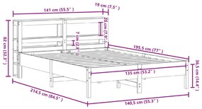 ΣΚΕΛΕΤΟΣ ΚΡΕΒ. ΧΩΡΙΣ ΣΤΡΩΜΑ ΚΑΦΕ ΚΕΡΙΟΥ 135X190 ΕΚ ΜΑΣΙΦ ΠΕΥΚΟ 3306164