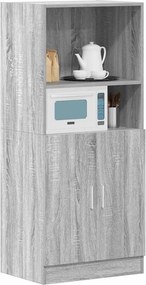 vidaXL Ντουλάπι Κουζίνας Γκρι sonoma 57x41,5x131,5 εκ. Επεξεργ. Ξύλο