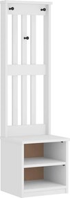 vidaXL Δέντρο χωλ SANDNES Λευκό 45x40x159,5 εκ. Πεύκο μασίφ ξύλο