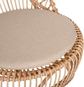 ΠΟΛΥΘΡΟΝΑ ENTROPY HM9840.01 RATTAN ΦΥΣΙΚΟ ΜΕ ΕΚΡΟΥ ΜΑΞΙΛΑΡΙ 80x97x85Υεκ.