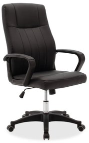 Καρέκλα γραφείου διευθυντή Roby με pu χρώμα μαύρο Υλικό: METAL PU 090-000012