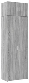 vidaXL Ραφιέρα με Ντουλάπια Γκρι Sonoma 70x42,5x225 εκ. Επεξ. Ξύλο