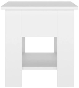Τραπεζάκι Σαλονιού Λευκό 40 x 40 x 42 εκ. από Συνθετικό Ξύλο - Λευκό
