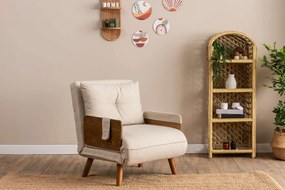 Πολυθρόνα-Κρεβάτι Κρέμ COSMO SINGLE 77x70x82