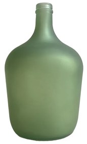 Βάζο Μπουκάλι Γυάλινο Πράσινο Ματ 18x30εκ. Vetro MSA 20-31-894