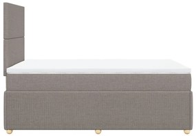 Κρεβάτι Boxspring με Στρώμα Taupe 120x200 εκ. Υφασμάτινο - Μπεζ-Γκρι