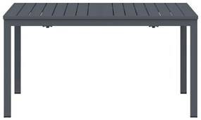 vidaXL Τραπέζι Επέκτασης Ανθρακί 180 x 80 x 76 εκ Ατσάλι