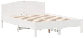 vidaXL Σκελετός Κρεβ. Χωρίς Στρώμα Λευκό 120x200 εκ Μασίφ Πεύκο