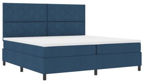 vidaXL Κρεβάτι με Σπασμένο Ματ Ναυτικού Μπλε 200x200 εκ. Υφασμάτινο