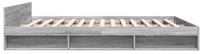 vidaXL Πλαίσιο Κρεβατιού με συρτάρια Γκρι sonoma 200x200εκ. Επεξ. Ξύλο