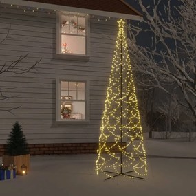 vidaXL Χριστουγεννιάτικο Δέντρο Κώνος 1400 LED Θερμό Λευκό 160x500 εκ.