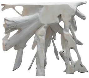Intrahome Κονσόλα ZAGROSINA Intrahome χειροποίητη μασίφ ξύλο λευκό 100x38x80εκ | SKU: INTRAPA-349111117