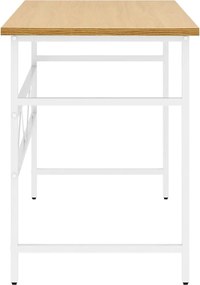 vidaXL Γραφείο Υπολογιστή Λευκό/Ανοιχτ. Δρυς 105x55x72εκ MDF &amp; Μέταλλο