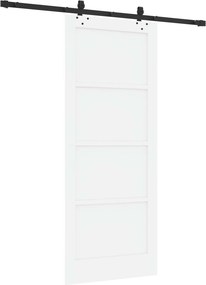 VidaXL Συρόμενη Πόρτα 83 x 202 εκ. Επεξεργασμένο Ξύλο Λευκό και Μαύρο
